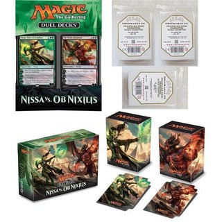 Duel Deck Nissa vs. Ob Nixilis Premium Bundle + Ultra Pro Oversized Deck Box + 150 Docsmagic.de Premium Card Game Sleeves - Magic: The Gathering