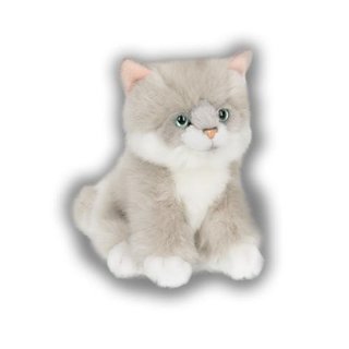 Ragdoll Katze [sitzend, grau] (15cm)