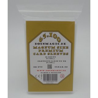 50 Docsmagic.de Premium Magnum Board Game Sleeves - 65 x 100 - 67 x 102 - Brettspielhüllen