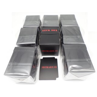 8 x Docsmagic.de Deck Box Big (100+) Black + Card Divider