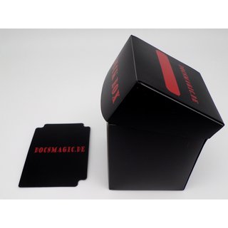 8 x Docsmagic.de Deck Box Big (100+) Black + Card Divider