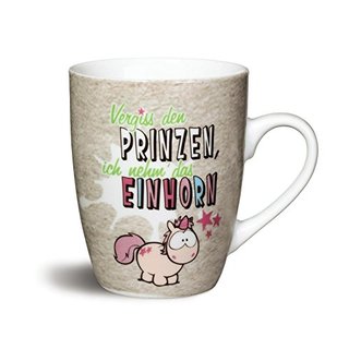 Nici 40012 Fancy Mugs Tasse Vergiss den Prinzen, Ich Nehm´Das Einhorn, Porzellan, Pink, 10.5 x 12 x 8.5 cm