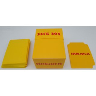 Docsmagic.de Deck Box + 100 Double Mat Yellow Sleeves Standard - Kartenbox & Kartenhüllen Gelb - Pokemon - Magic