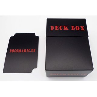 Docsmagic.de Deck Box + 60 Double Mat Black Sleeves Small Size - Mini Kartenbox & Kartenhüllen Schwarz - Yu-Gi-Oh!