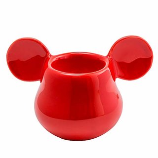 Mickey Mouse 3D Keramik Eierbecher rot 11x7x7 cm in Geschenkpackung