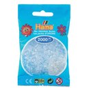 Hama Perlen 501-19 - Mini-Perlen 2000 Stück transparent/weiß