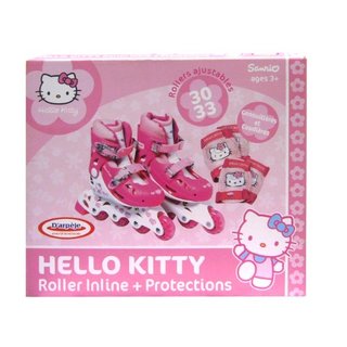 Hello Kitty 34?37 cm, Rollen Inline und Pads