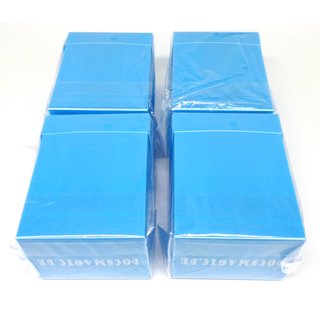 4 x Docsmagic.de Deck Box Full Light Blue + Card Divider - Kartenbox Hellblau - PKM YGO MTG