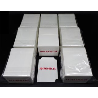 8 x Docsmagic.de Deck Box Full White + Card Divider - Kartenbox Weiss - PKM YGO MTG