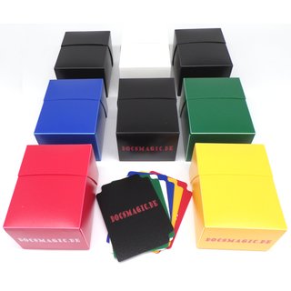 Docsmagic.de Deck Box Mix - Full Black, White, Blue, Green, Red, Yellow- 8 Count - PKM YGO MTG