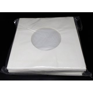 100 Docsmagic.de Polylined Paper Inner Sleeves for 7 45rpm Vinyl Records White - Schallplatten Hüllen Weiss