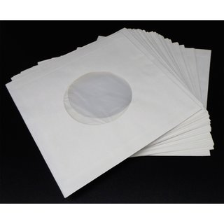100 Docsmagic.de Polylined Paper Inner Sleeves for 7 45rpm Vinyl Records White - Schallplatten Hüllen Weiss