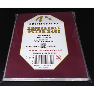 4 x 100 Docsmagic.de Resealable Outer Bags for 7 45rpm Vinyl Records Clear 3 Mil - Schallplatten Hüllen Wiederverschliessbar Durchsichtig