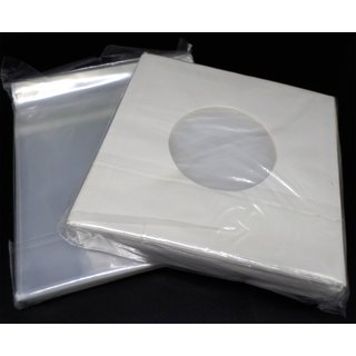 100 Docsmagic.de Polylined Paper Inner Sleeves + Resealable Outer Bags for 12 33rpm Vinyl Records 3 Mil  - Schallplatten Hüllen