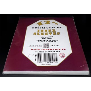 100 Docsmagic.de Inner Sleeves + Resealable Outer Bags for 12 33rpm Vinyl Records Clear - Schallplatten Hüllen Durchsichtig