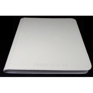 Docsmagic.de Premium Pro-Player 12-Pocket Playset Zip-Album White - 480 Card Binder - MTG - PKM - YGO - Reissverschluss Weiss