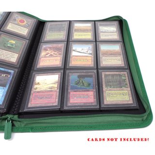 Docsmagic.de Pro-Player 9-Pocket Zip-Album Dark Green - 360 Card Binder - MTG - PKM - YGO - Reissverschluss Dunkelgrün