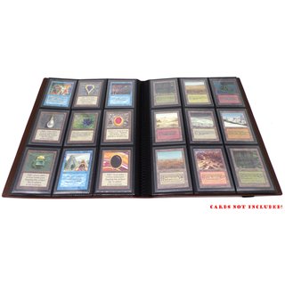 Docsmagic.de Pro-Player 9-Pocket Album Brown - 360 Card Binder - MTG - PKM - YGO - Sammelalbum Braun