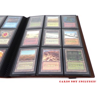 Docsmagic.de Pro-Player 9-Pocket Album Brown - 360 Card Binder - MTG - PKM - YGO - Sammelalbum Braun