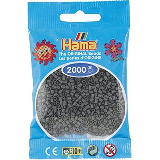 Hama Mini-Bügelperlen 2000 im Beutel dunkelgrau