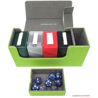 Docsmagic.de Premium Magnetic Tray Long Box Mint Small + 2 Flip Boxes - Aqua