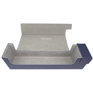 Docsmagic.de Premium Magnetic Tray Long Box Dark Blue Large + 4 Flip Boxes - Dunkelblau