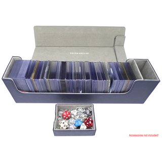 Docsmagic.de Premium Magnetic Tray Long Box Dark Blue Large + 4 Flip Boxes - Dunkelblau