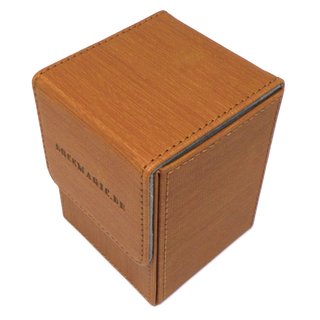 Docsmagic.de Premium Magnetic Flip Box (100) Gold + Deck Divider - MTG - PKM - YGO - Kartenbox Gold